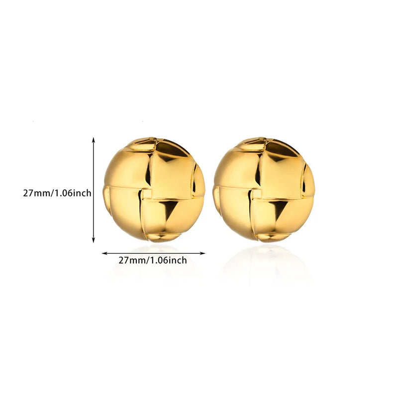 classic stud earrings, view 2 - MRSLM