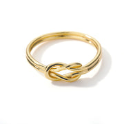 stainless steel gold twist ring, view 3 - MRSLM