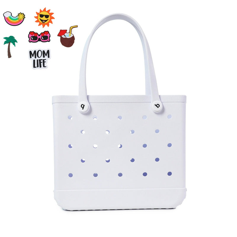 waterproof beach basket tote bag, view 7 - MRSLM