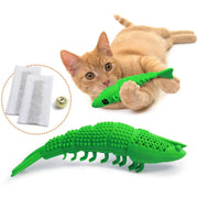 interactive cat toothbrush chew toy, view 4 - MRSLM