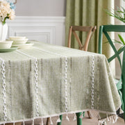 green hollowed out american style tablecloth, view 5 - MRSLM