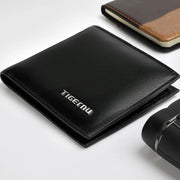 men's slim PU leather wallet with RFID, view 4 - MRSLM