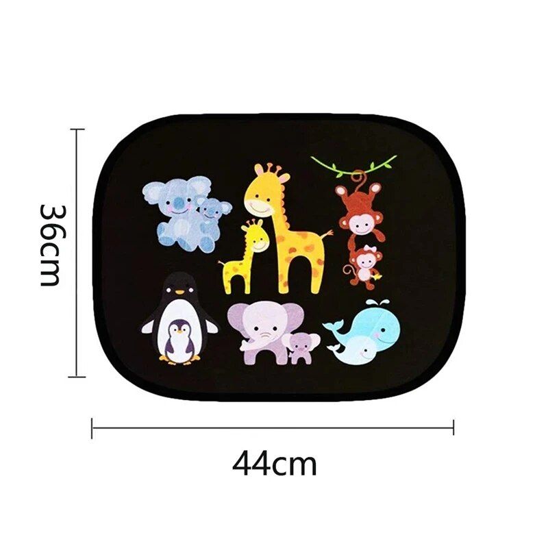 cartoon car sun shade for side windows, view 2 - MRSLM