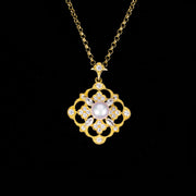 925 silver natural pearl pendant necklace - MRSLM