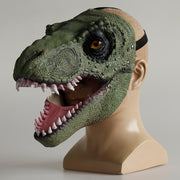 Dinosaur moving mouth latex mask, view 6 - MRSLM
