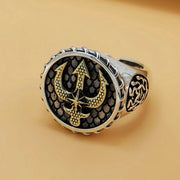 s925 silver men's boat anchor ring - MRSLM