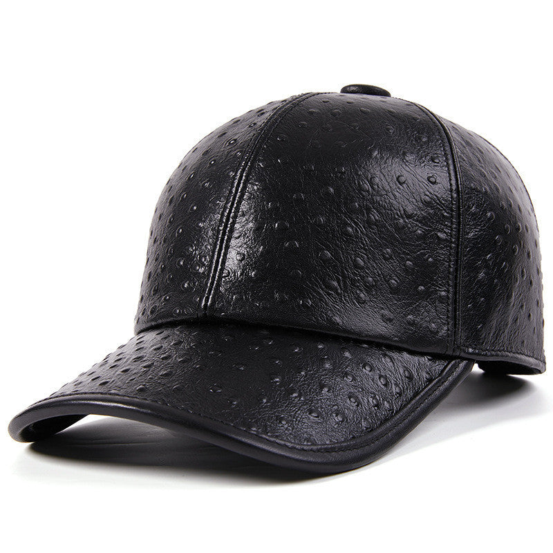 Men's cowhide baseball hat, view 3 - MRSLM