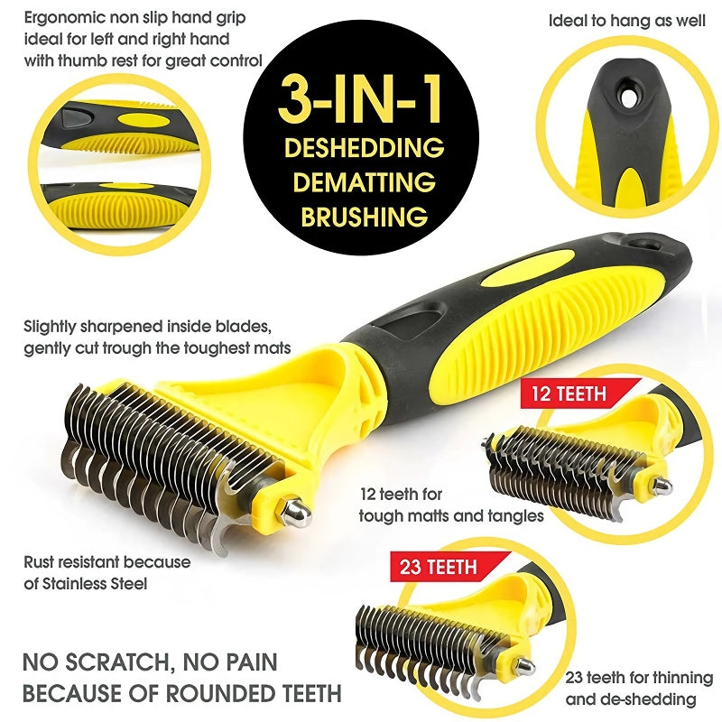 stainless steel grooming brush, view 8 - MRSLM