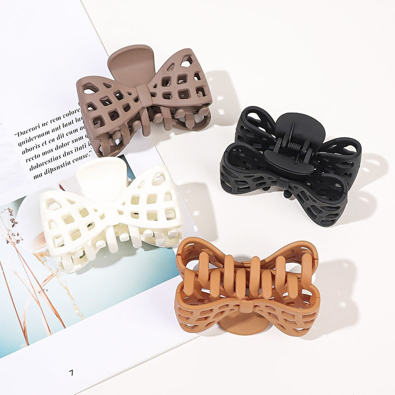 striped bow tie hairpin barrettes, view 11 - MRSLM