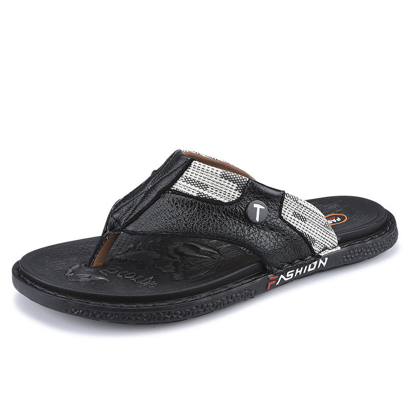 open-toe leather sandals, view 5 - MRSLM