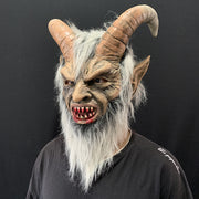 halloween horror devil latex mask, view 6 - MRSLM