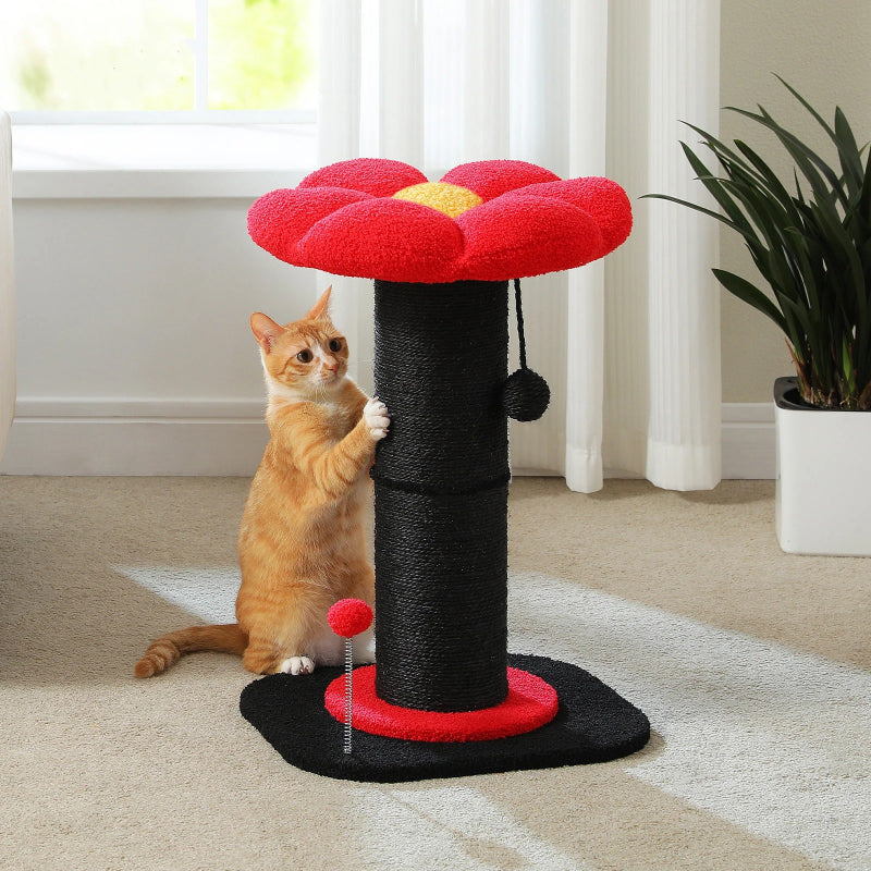 flower cat scratching post, view 10 - MRSLM