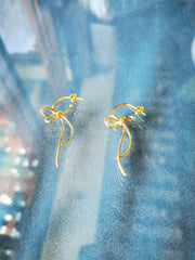 women's silver butterfly earrings, view 5 - MRSLM