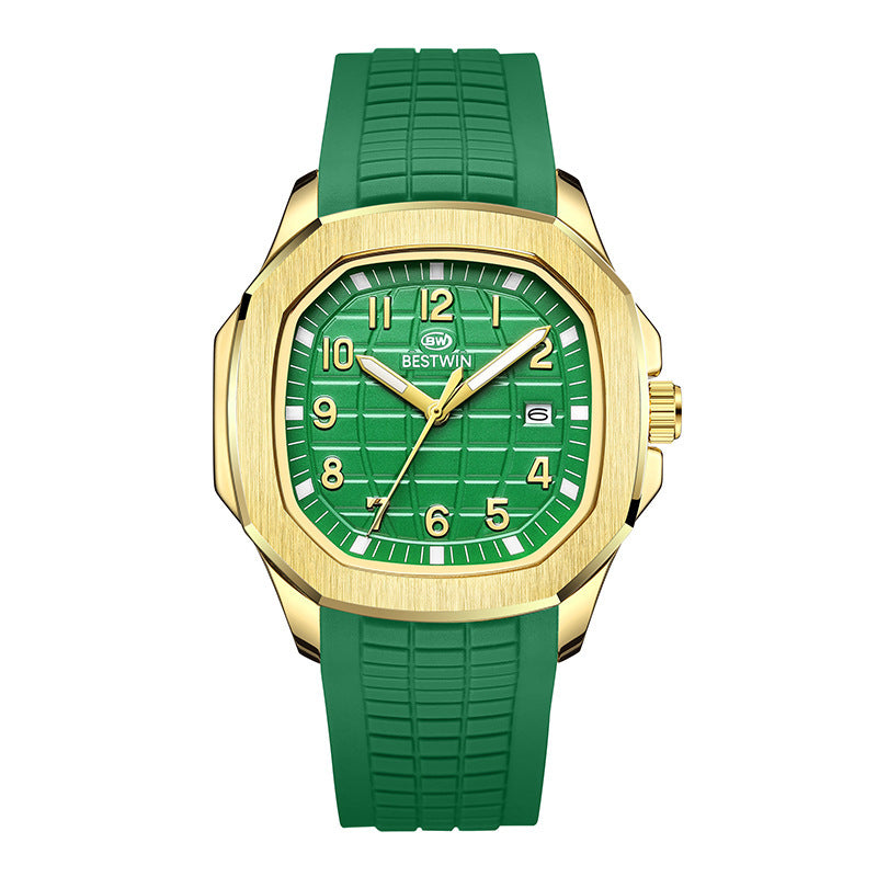 men's silicone strap sports watch, view 6 - MRSLM