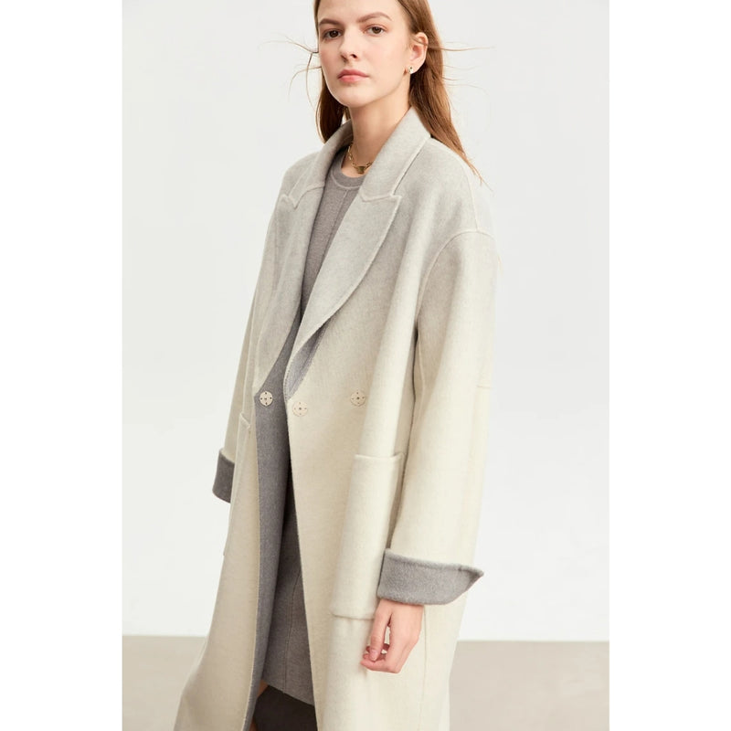 women's gradient wool coat, view 6 - MRSLM