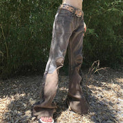 vintage patchwork denim pants - MRSLM