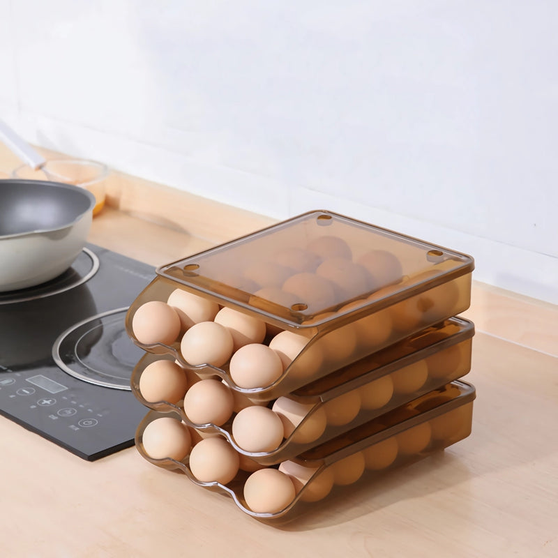 stackable self-rolling egg storage box, view 8 - MRSLM