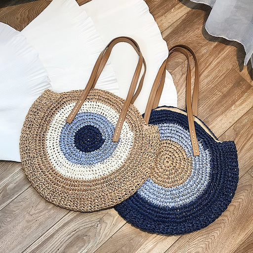woven straw beach tote - MRSLM