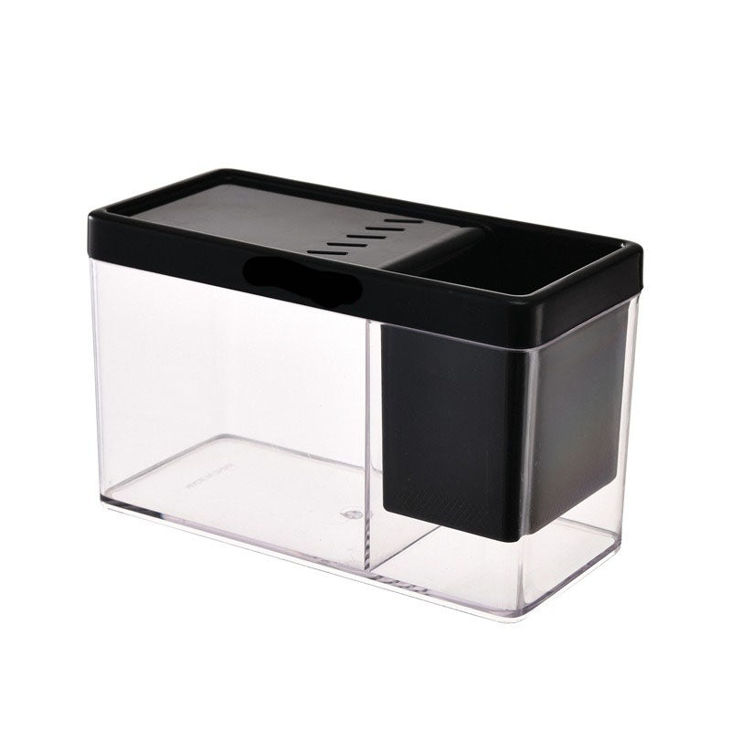 Mini desktop aquarium with pen holder, view 3 - MRSLM