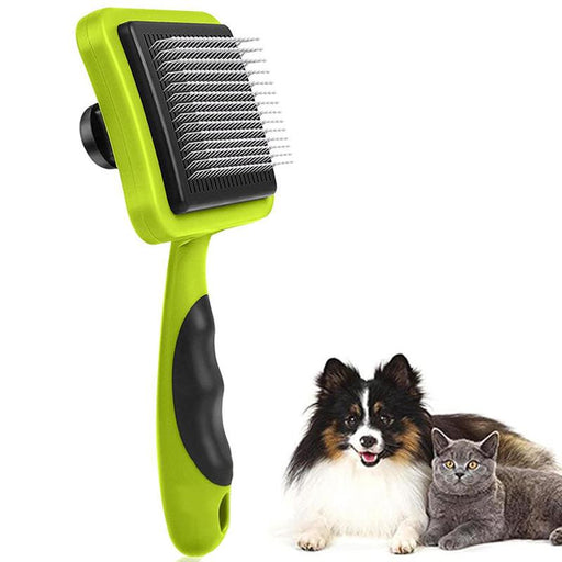 self-cleaning slicker brush for dogs and cats - MRSLM