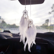 dream catcher car ornament with feather - MRSLM