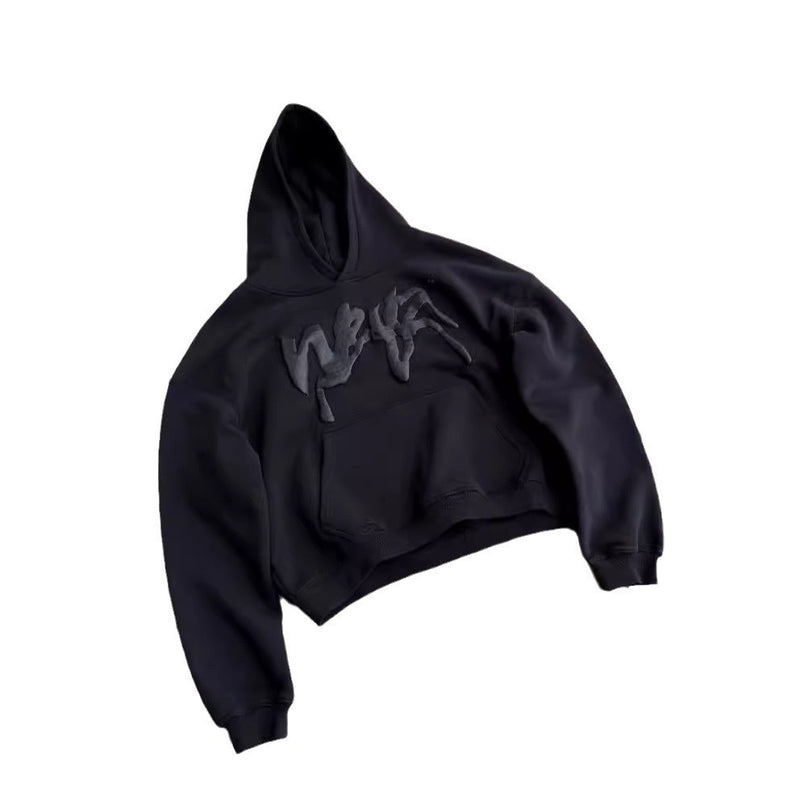 hip hop letters puff print hoodie, view 5 - MRSLM