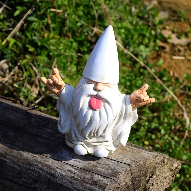 rocker gnome garden statue, view 6 - MRSLM