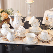 Gold inlay bone china coffee set - MRSLM