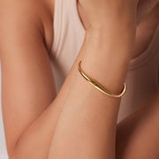 irregular gold-plated bangle bracelet, view 5 - MRSLM