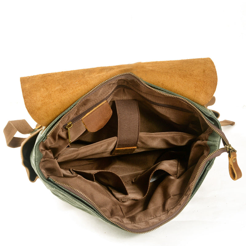 retro canvas backpack, view 4 - MRSLM