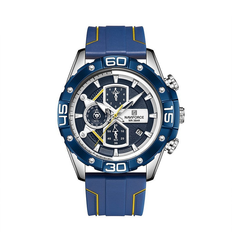 men's fashion quartz watch 46mm, view 3 - MRSLM