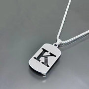 titanium steel letter necklace, view 30 - MRSLM