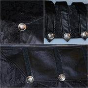black stand collar punk gothic cape coat, view 4 - MRSLM