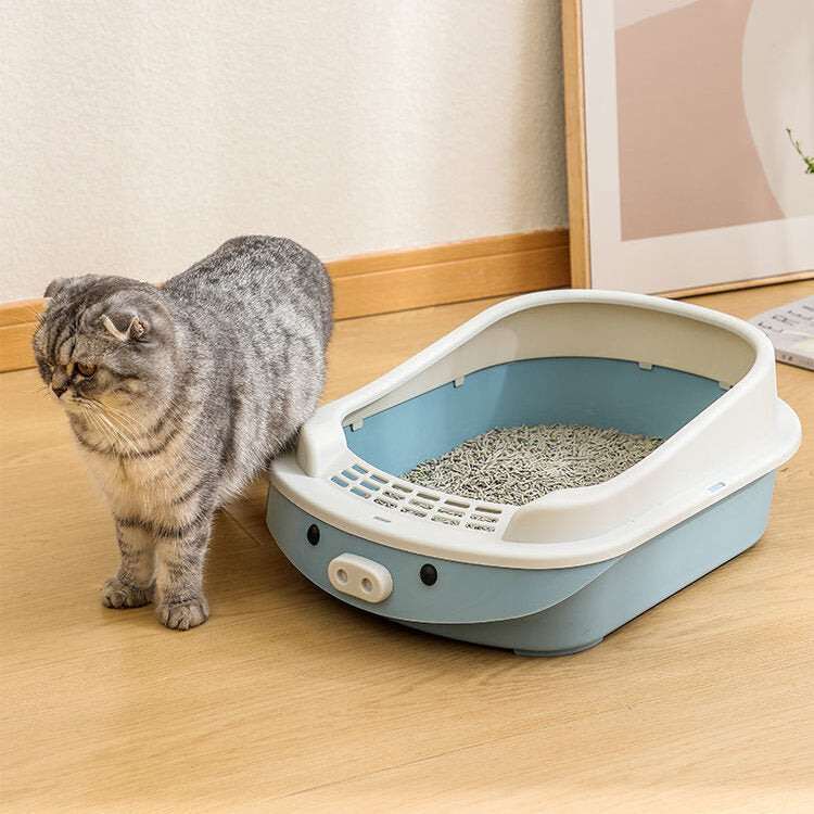 oversized semi-enclosed cat litter box, view 7 - MRSLM