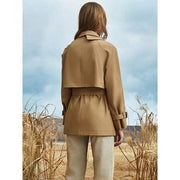 lace-up trench coat, view 6 - MRSLM