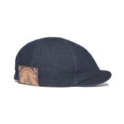 oversized denim newsboy cap, view 2 - MRSLM