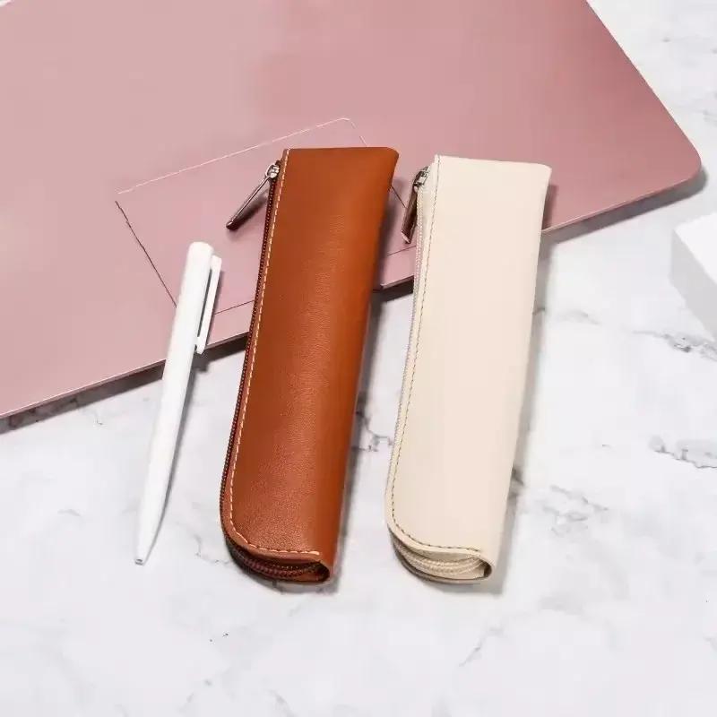 pu leather zipper pencil case - MRSLM