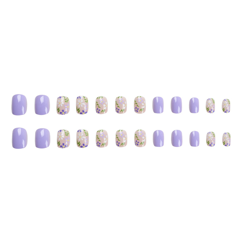 short purple fake nails, view 6 - MRSLM