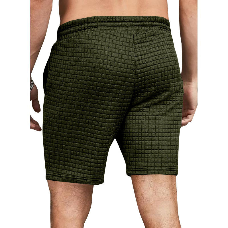 men's loose solid color casual shorts, view 3 - MRSLM