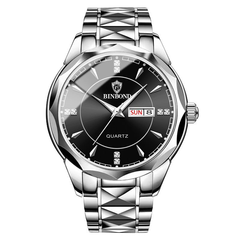 Steel calendar quartz watch, view 4 - MRSLM