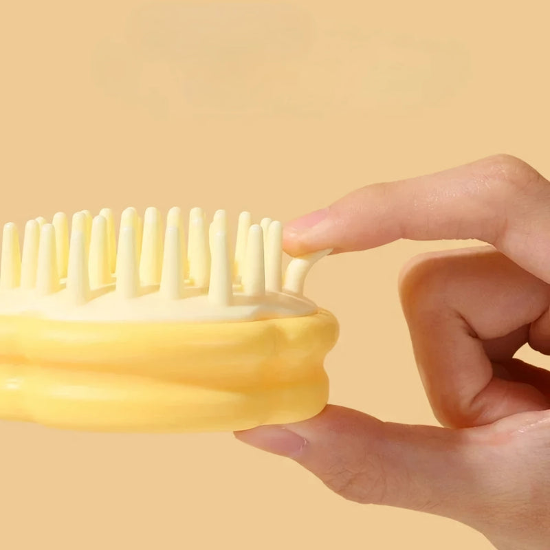 flower pattern silicone shampoo brush, view 9 - MRSLM