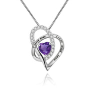 birthstone silver pendant necklace, view 7 - MRSLM