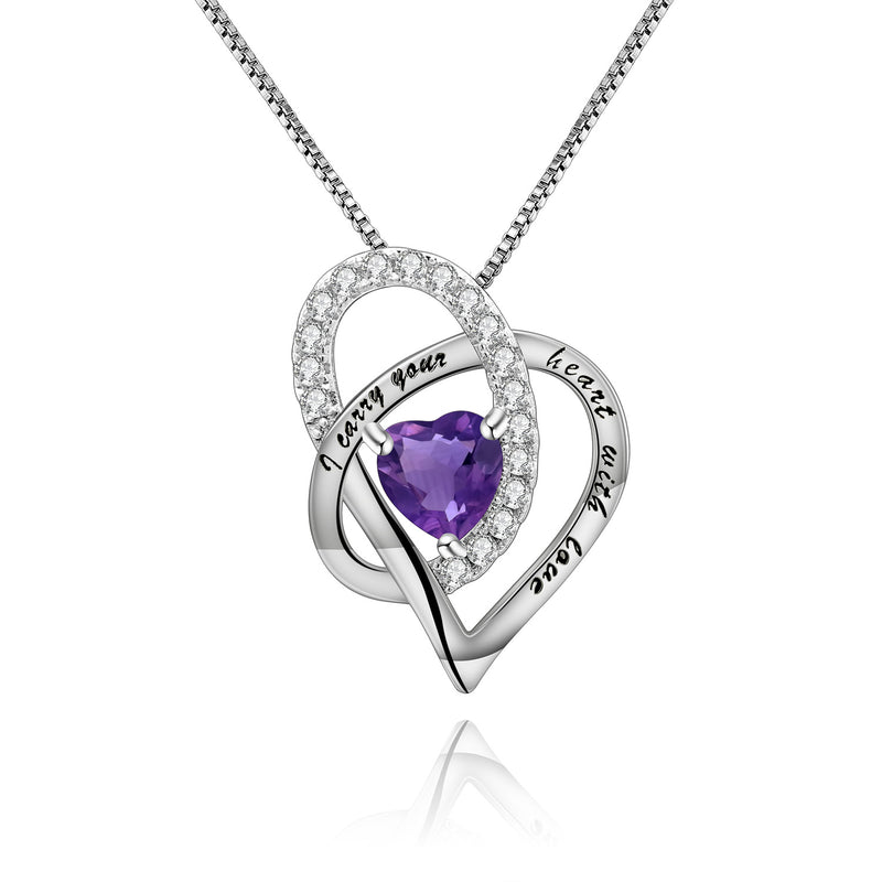 birthstone silver pendant necklace, view 7 - MRSLM