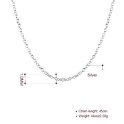 925 sterling silver rolo chain necklace, view 6 - MRSLM