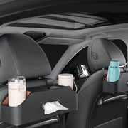 PU leather car seat back organizer, view 9 - MRSLM