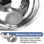 stainless steel tilted double dog bowl, view 8 - MRSLM