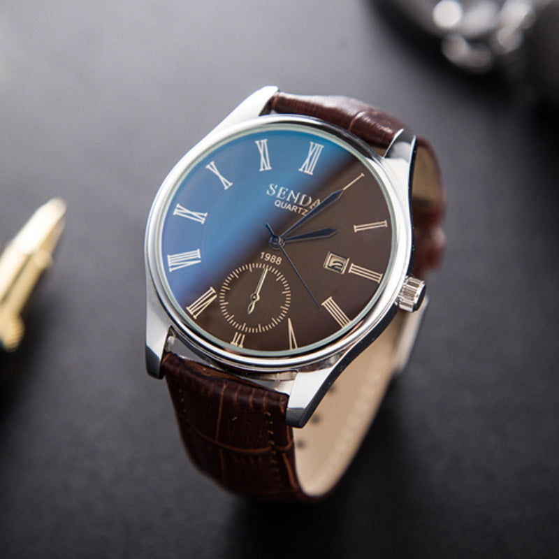 Retro men's calendar watch, view 7 - MRSLM