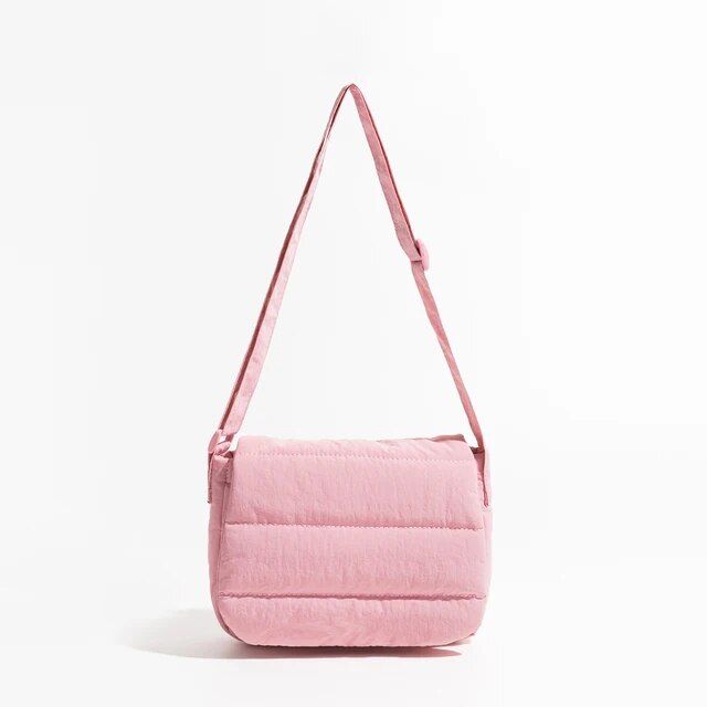 quilted nylon crossbody purse, view 8 - MRSLM