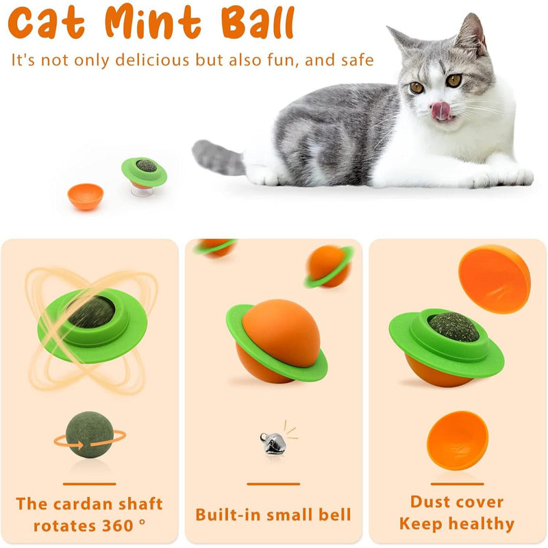 rotating cat grass ball toy, view 8 - MRSLM