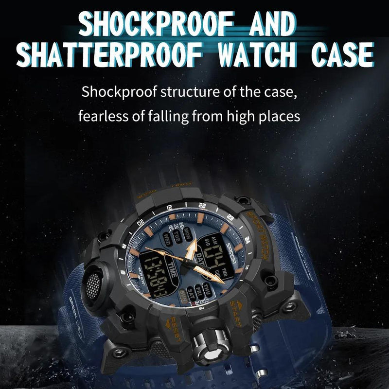 Dual display sports watch for men, view 15 - MRSLM